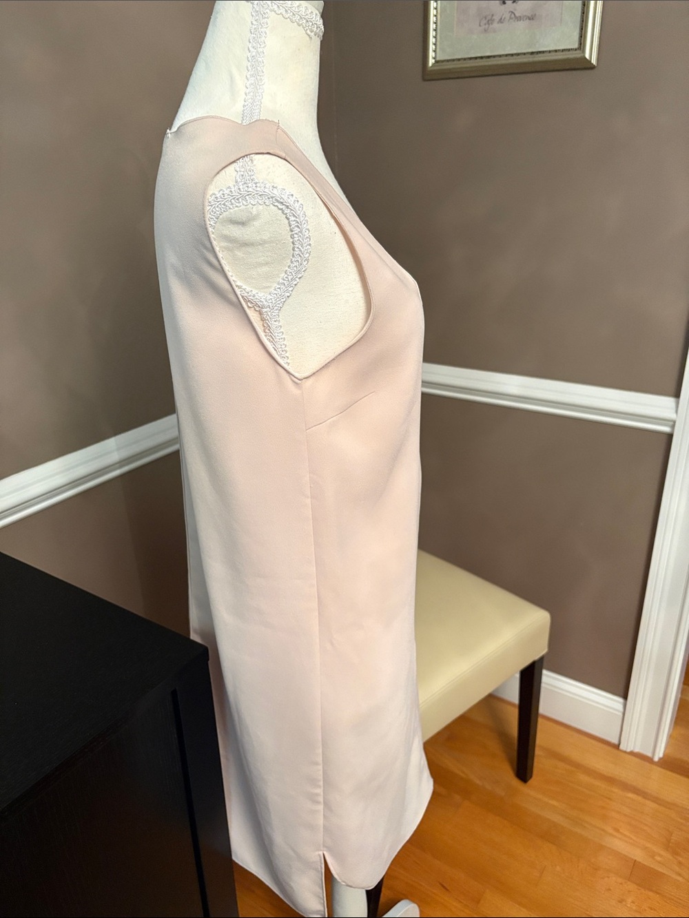 Zara Pale Blush V-Neck Mini Dress - Picture 2 of 6